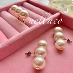 作品happy pearl ♡heart♡ ピアス＆リングセット