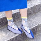 作品【ムーンストーン-琥珀糖-】desicco  × minaco sakamotoコラボ　シースルー靴下　