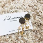 作品<ピアス> Gold clear pierce