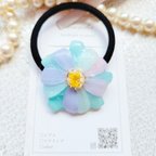 作品「世界に一つだけの花」　ジニアヘアゴム1