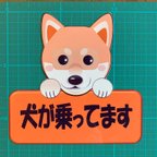 作品犬が乗ってますステッカー