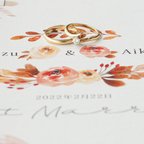 作品婚姻届・水彩画のシックな秋バラ柄（保存用はオプションより選択できます♪）