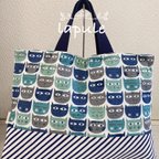 作品《入園　入学準備》ネコいっぱいのレッスンバック🐈‍⬛*･゜ﾟ･*: