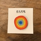 作品刺繍ブローチ〜虹〜