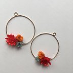 作品Flower accessory《サマーレッド》ピアス・イヤリング