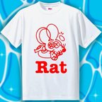 作品shimonologo アパレル　Tシャツ アート　ポップ　デジタル　プレゼント　半袖　かわいい　お祝い　記念日　ファッション　イラスト　夏　ネズミ　オシャレ　絵画　ロゴ　シンプル　ギフト　誕生日