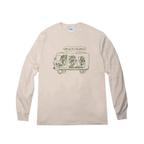 作品ベンガル　ネコ　バス　ロンT　~ smiles bus　Longsleeve T-shirts ~　Sand　ﾓｼﾞｶｰｷ