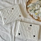 作品韓国刺繍ヌビ生地のマルチケース＊ハート＊母子手帳ケース＊お薬手帳ケース＊通帳ケース＊Ssize