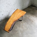 作品桑の一枚板 シンプルな脚部のローテーブル