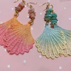 作品ハンドメイド  ピアス シェル　夏