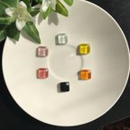 作品【送料無料】選べるカラー 2組(4こ)セット シンプルパール タイルピアス