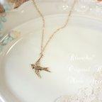 作品*swallow necklace*14kgf*ツバメのネックレス