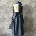 作品着物リメイクギャザースカート & ストール〜四季で心地良い上質大島紬素材〜kimono remake gather skirt よかきもの