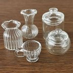 作品【タイプをお選びください】ガラス製 ミニチュア 花瓶 ポット 全3種 1個 glassdome12