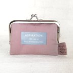 作品compact wallet　スリムでコンパクトなミニ財布　カードケース　ピンクグレージュ