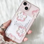 作品【全機種対応】カジュアルフラワーiPhoneケース pink