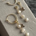 作品Vintage Swarovski Freshwater Pearl Custom Hoop Earrings