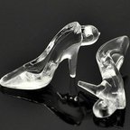作品シンデレラのガラスの靴(10個)透明な氷のようなアクリルビーズ 509BI015M