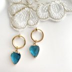 作品【blue】mini heart♡ pierce/earring