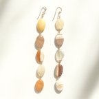 作品Jasper moonstone long pierce earring