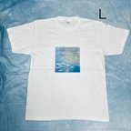 作品モネ　睡蓮（ウスター美術館バージョン）綿5.6オンスTシャツLサイズ白　SML有