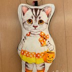 作品コヤンイサムチョン　ハロウィンＬ　キーホルダー　アメショー　Mery 猫　手作り　マスコット