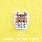 作品馬【ブローチ】バッチ バッジ うま ウマ 競馬 午年 競走馬 乗馬 年女 動物 刺繍 かわいい クロスステッチ ポップ オーダーメイド