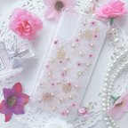 作品季節限定🌸桜とピンクこでまりのスマホケース♡GALAXY Android Xperia AQUOS Googleピクセル　ケース　押し花