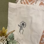 作品韓国インテリア風♡手刺繍のエコバッグ