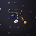 作品【特集掲載】ゆらゆら  。*:゜☆ 宇宙 星空 yura銀河 天然石 。*:゜☆ universe milky way stars planets ミニチュア 宇宙飛行士 地球 フォーマル