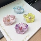 作品4点セット♡キッズ用⭐︎お花の指輪