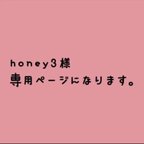 作品honey3様　専用ページになります。