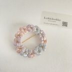 作品【ブローチ】紫陽花 アジサイのリングブローチ