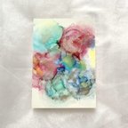 作品【新作】～rose couleur sirène(訳:人魚色のバラ)～ アルコールインクアート 原画 パネル