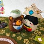 作品🎏ハンドメイド🎏羊毛フェルト🎏端午の節句飾り🎏金ちゃん&クマちゃんセット🎏