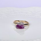 作品紫陽花カラーのフローライトのリング　Minette☆  RINGフローライトA  ❤︎ 天然石 ❤︎  サイズフリー　指輪