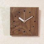 作品天然木【ウォールナット】木製時計⑪（掛け時計）