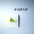 作品おかめいんこ　水引　ぽち袋(黄緑)