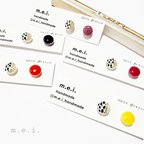 作品再販×8♡ダルメシアン柄✽アシンメトリーピアス／イヤリング