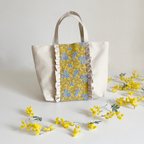 作品【3日以内に発送】canvas mimoza  tote bag　（beige）