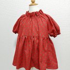 作品【子供服】レトロな赤いペイズリー柄のプルオーバー