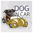 作品『Dog in Car』 　オリジナル　車用ステッカー　