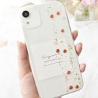 作品Cherry&Glitter iPhone スマホケース カバー 韓国 シンプル 全機種対応 Android Xperia Galaxy iPhone15 さくらんぼ ニュアンス キラキラ