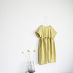 作品Linen raglan sleeve dress