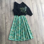 作品KOKKA 春らしい グリーン の ギャザースカート