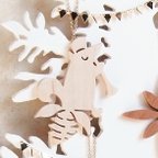 作品森の感謝祭オーナメント【ツリーなし・スノーホワイト】壁掛け飾り新築引越祝い動物オーナメントウォールデコ
