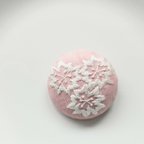 作品桜の1色刺繍ブローチ 【送料無料】