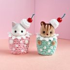 作品🍒Sylvanian Families  クリームソーダ　赤ちゃん　1着【シルバニアファミリー　シルバニア　赤ちゃん　着せ替え　着せ替え服　コスバニア】