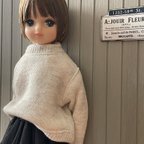 作品リカちゃん服＊スウェットプルオーバー・オートミール