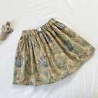 作品ハンドメイド　モリス　ギャザースカート（インナーパンツ、ポケット付）サイズ120